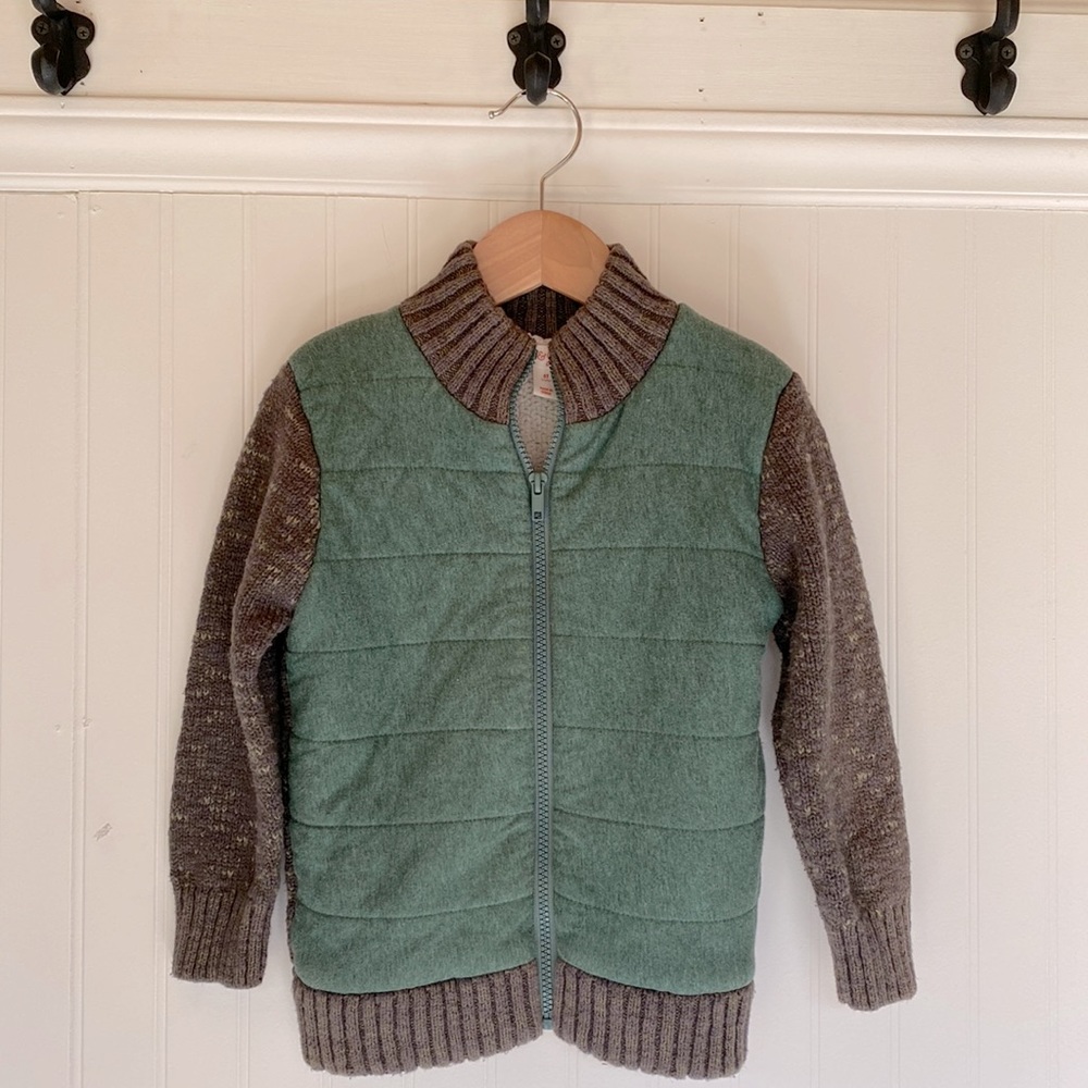 Cat and Jack Fleece lined Jacket 5t Knit Sleeves